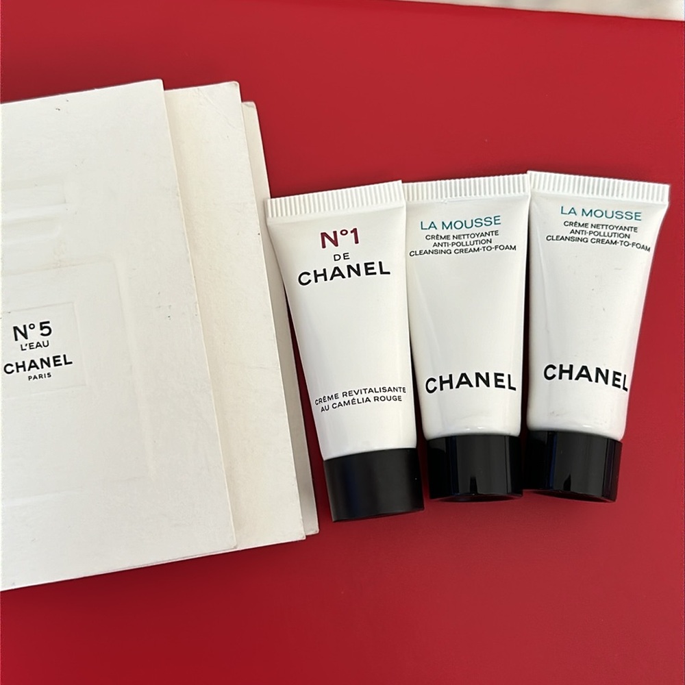 Chanel skincare samples in bag